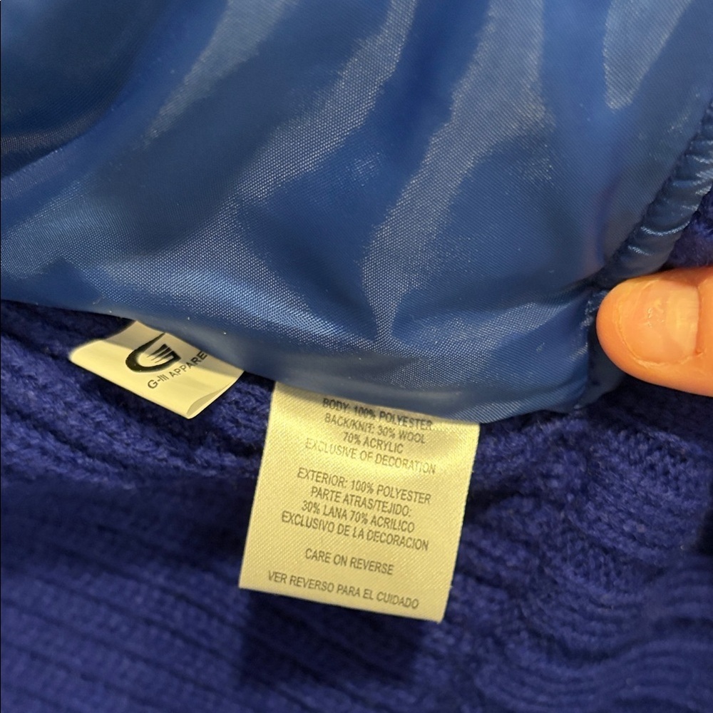 Touch by Alyssa Milano Ruffle Sweater-back Vest with NY Giants Logo - Picture 5 of 6